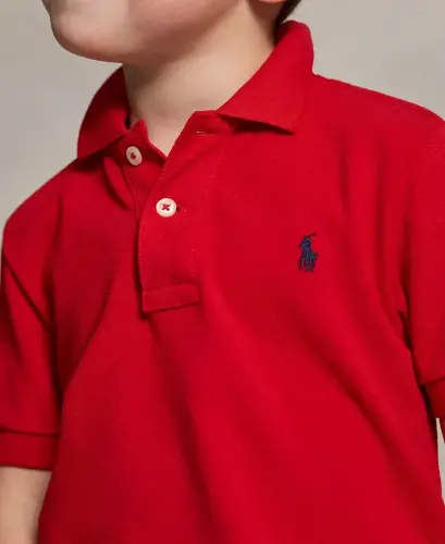 Toddler va kichkintoy o'g'il bolalar uchun paxta to'rli polo ko'ylak - RL 2000 Qizil - 3