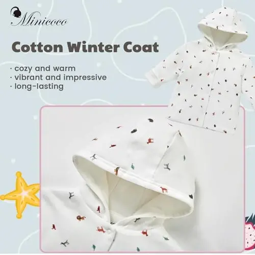 Toddler Winter Coat, Baby Girl Autumn Jacket, Baby Boy Hoodies Outerwear, Comfortable Soft Winter Autumn Kids Warm Clothes - 2