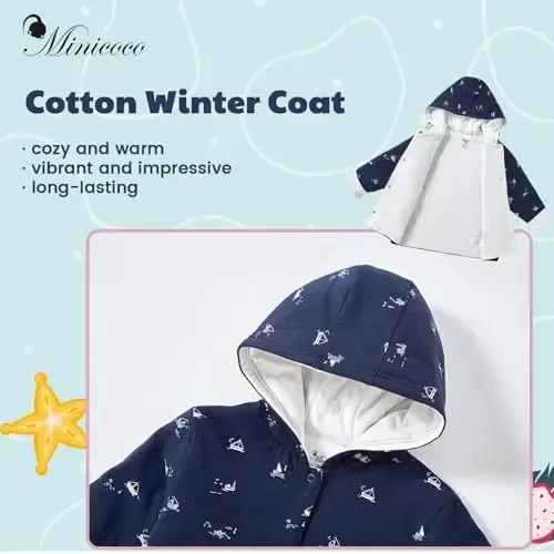 Toddler Winter Coat, Baby Girl Autumn Jacket, Baby Boy Hoodies Outerwear, Comfortable Soft Winter Autumn Kids Warm Clothes - 4