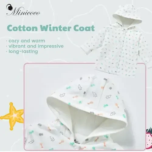 Toddler Winter Coat, Baby Girl Autumn Jacket, Baby Boy Hoodies Outerwear, Comfortable Soft Winter Autumn Kids Warm Clothes - 2