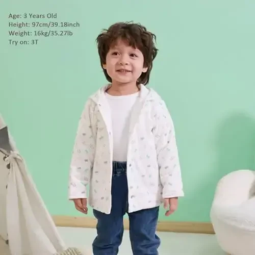 Toddler Winter Coat, Baby Girl Autumn Jacket, Baby Boy Hoodies Outerwear, Comfortable Soft Winter Autumn Kids Warm Clothes - 5