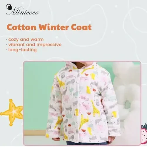 Toddler Winter Coat, Baby Girl Autumn Jacket, Baby Boy Hoodies Outerwear, Comfortable Soft Winter Autumn Kids Warm Clothes - 3