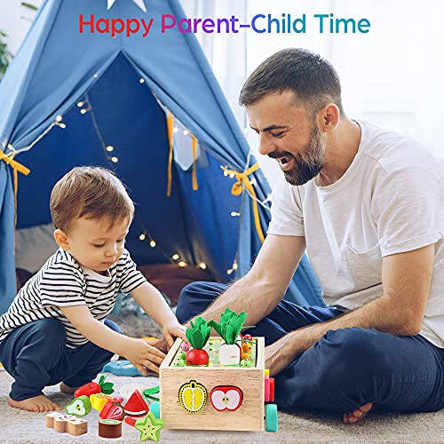 Toddlers Montessori Wooden Educational Toys for Baby Boys Girls Age 1 2 3 Year Old, Shape Sorting Toys 1st One First Birthday Girl Gifts for Kids 1-3, Wood Preschool Learning Fine Motor Skills Game - 6