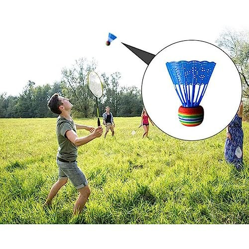 Toddmomy 12pcs Nylon Badminton Shuttlecocks Birdies,Plastic Colorful Training Badminton Birdies Balls Hitting Practice for Youth Players Indoor and Outdoor,Random Color - 4