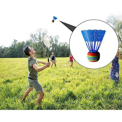 Toddmomy 12pcs Nylon Badminton Shuttlecocks Birdies,Plastic Colorful Training Badminton Birdies Balls Hitting Practice for Youth Players Indoor and Outdoor,Random Color - 4