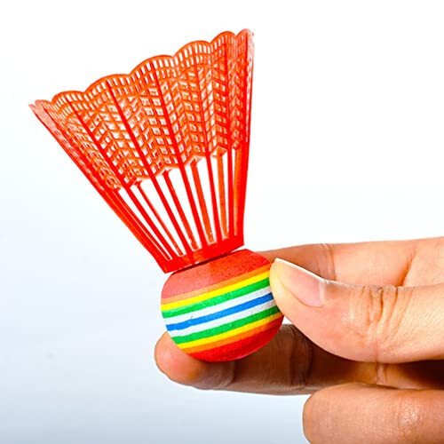 Toddmomy 24pcs Nylon Badminton Shuttlecocks Birdies, Colorful Birdies Balls Plastic Training Badminton for Kids Adult Exercise Training Accessories, Random Color - 4