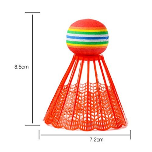 Toddmomy 24pcs Nylon Badminton Shuttlecocks Birdies, Colorful Birdies Balls Plastic Training Badminton for Kids Adult Exercise Training Accessories, Random Color - 5