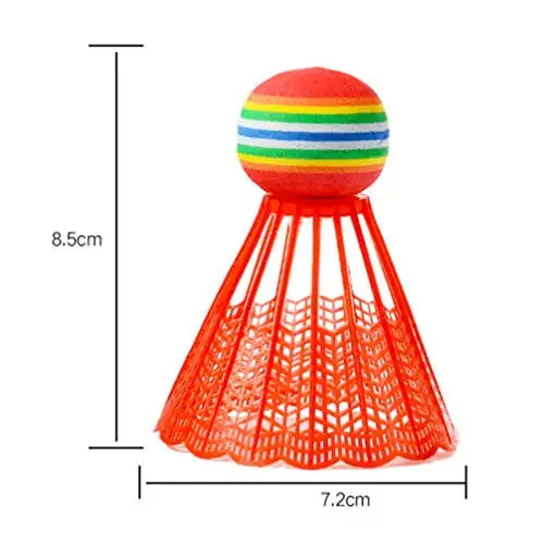 Toddmomy 24pcs Nylon Badminton Shuttlecocks Birdies, Colorful Birdies Balls Plastic Training Badminton for Kids Adult Exercise Training Accessories, Random Color - 5
