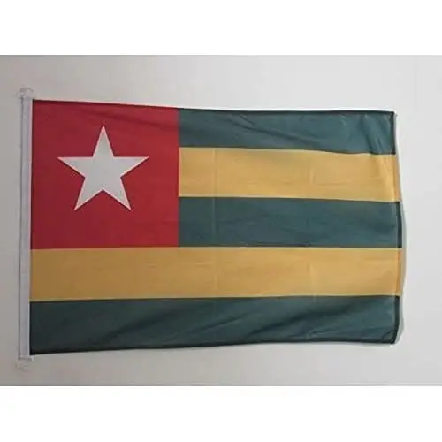Togo NAUTICAL Flag 18'' x 12'' - Togolese flags 30 x 45 cm. - Banner 12x18 in for boat - AZ FLAG 
