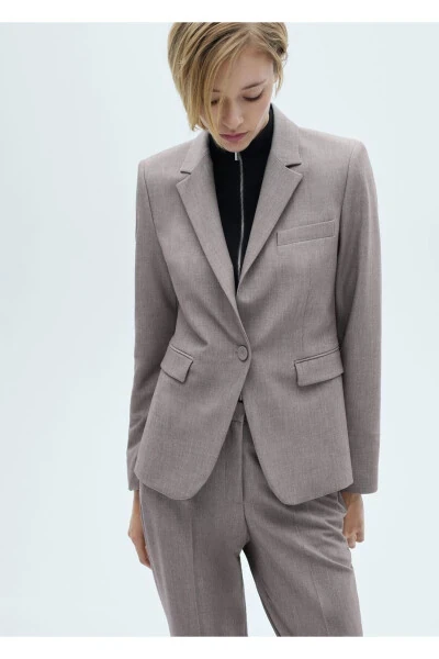 Toʻgʻri bichimli blazer kurtka - MANGO