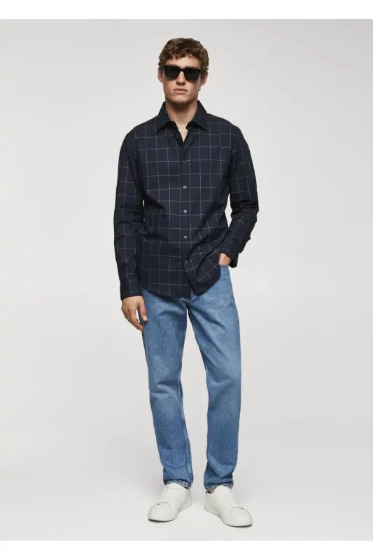 Toʻgʻri Flanel Paxta Koʻylak - 2