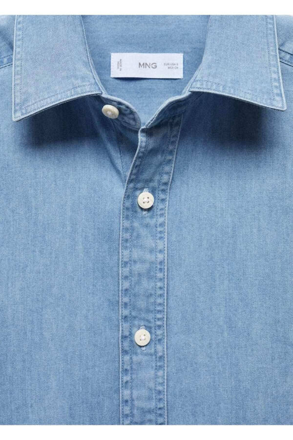 To'g'ri kesilgan denim ko'ylak - 7