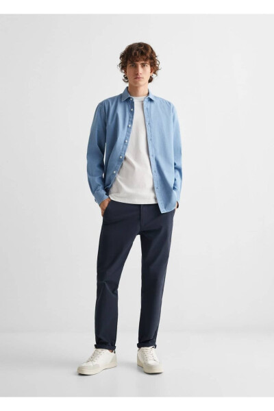 To'g'ri kesilgan denim ko'ylak - MANGO TEEN (1)