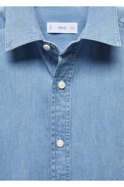 To'g'ri kesilgan denim ko'ylak - 7