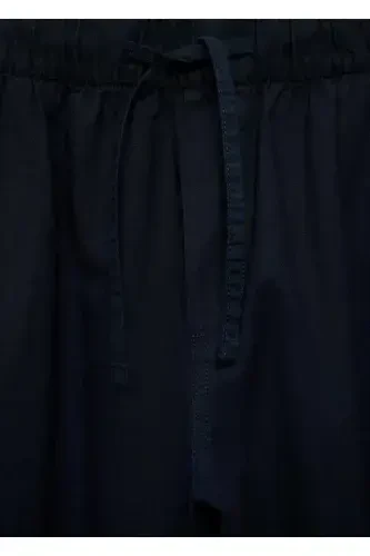 Toʻgʻri kesilgan zigʻir shim-Koʻk - 5