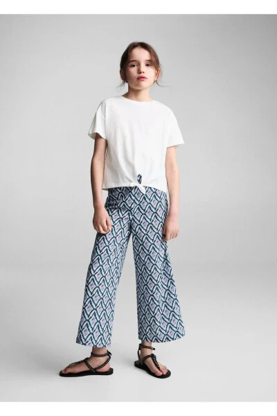 To'g'ri kesim naqshlangan shimlar - MANGO KIDS (1)