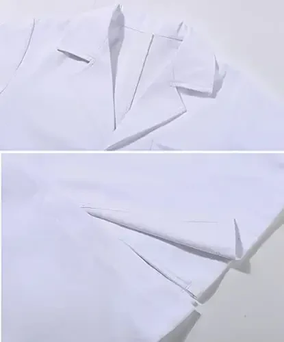 TOGROP 4Pcs Doctor Scientist Lab Costume for Kids Role Play Thick White Coat Birthday Party Gift 2-12 Years - 3