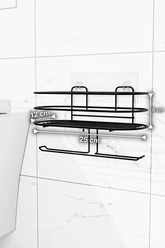 Toilet Paper Holder Adhesive Toilet Paper Tissue Box Holder Toilet Paper Organizer Bathroom Organizer - 5