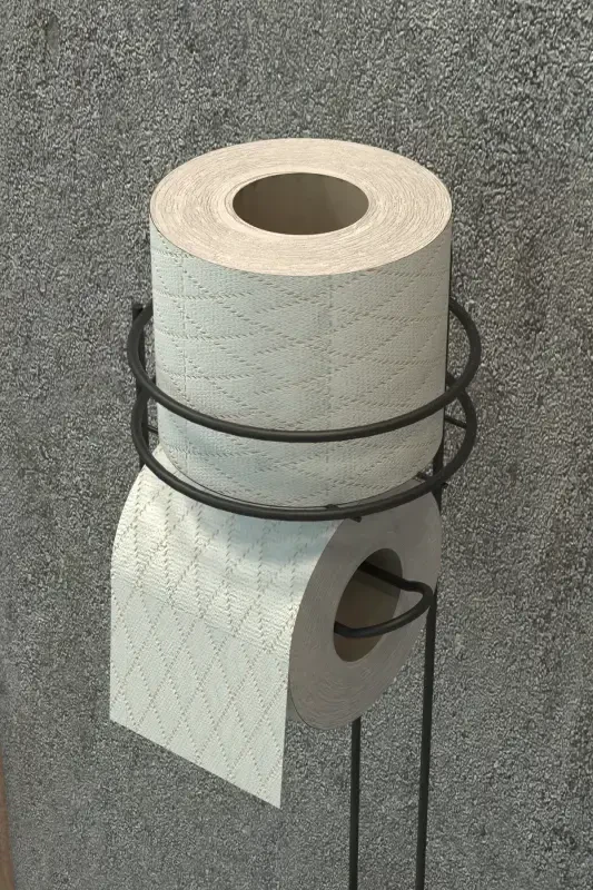 Toilet Paper Holder Toilet Paper Holder with Spare Metal Toilet Paper Stand Holder Hanger - 5