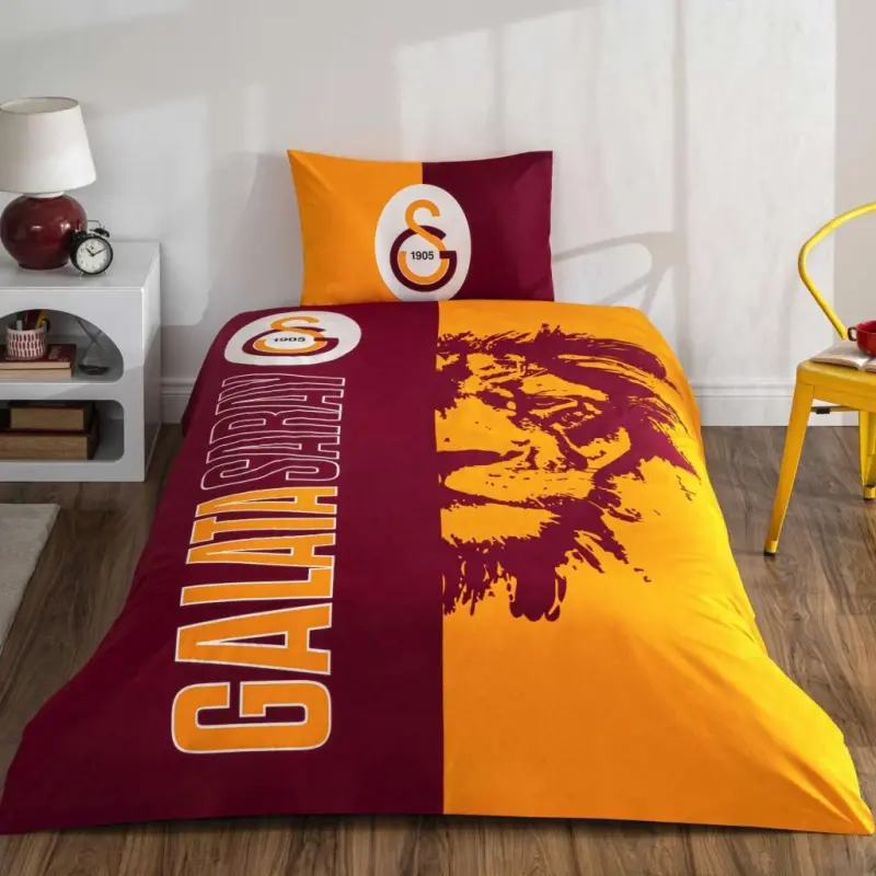 Toj Galatasaray SHANLI Arslon Bir kishilik litsenziyali choyshablar to'plami - NEVRESIMDUNYASI