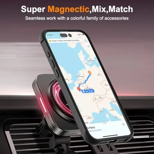 TOKVANZ for iPhone 16 Pro Max Case 360° Aylanadigan Magnit Uzuk Stend bilan [Mag-Safe bilan mos] [Harbiy Darajadagi Himoya] Ayollar va Erkaklar uchun Yarim Shaffof Mat Telefon G'iloflari 6.9'', Yashil - 5