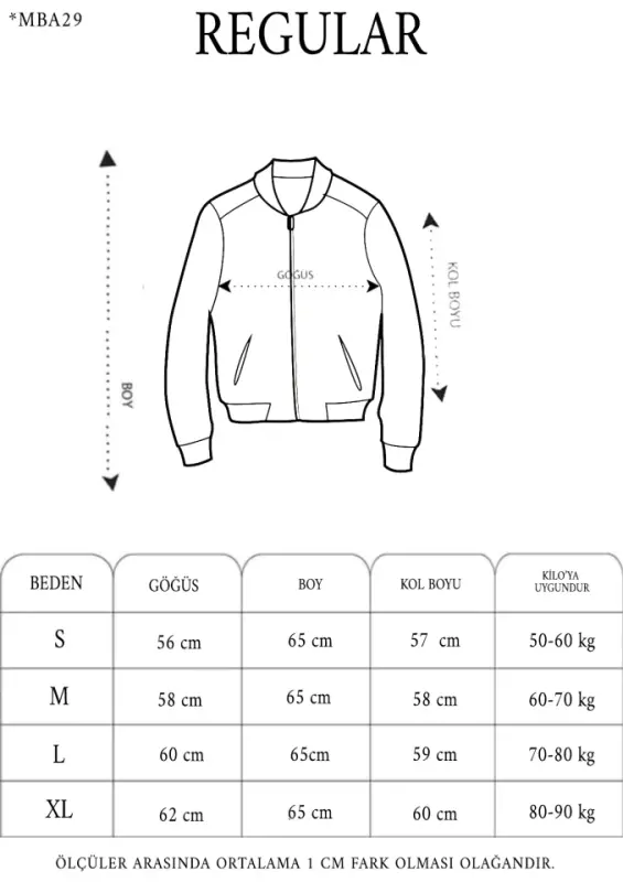Toʻliq fermuarli uzun qisma bosma bomber kurtka - Qora - 3