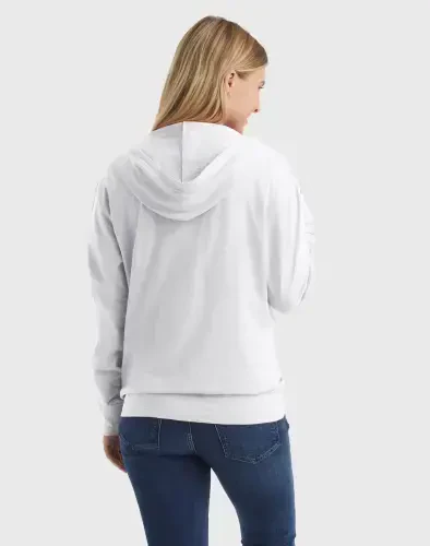 Толстовка Hanes для женщин из спортивной трикотажной ткани с люрексом на молнии, размеры S-XXL - 3