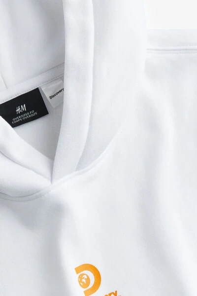 Толстовка с капюшоном и принтом большого размера - H&M (1)