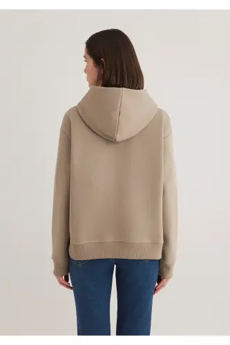 Толстовка с капюшоном коричневого цвета 1S10191-80656 - 4