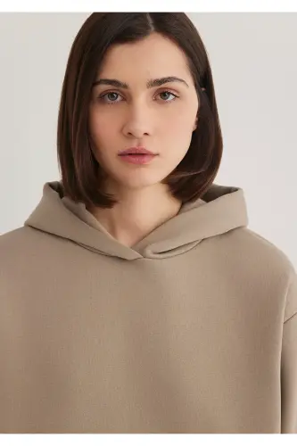 Толстовка с капюшоном коричневого цвета 1S10191-80656 - 5