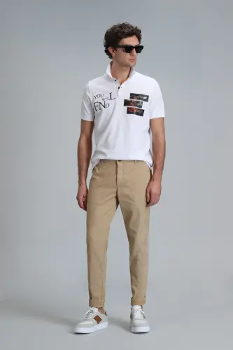 Tom Smart Erkaklar uchun Chino Shim Slim Fit Tuya Rangi 