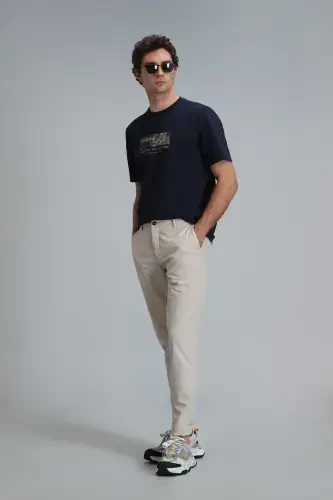 Tom Smart Erkaklar uchun Chino Shimlar Slim Fit Bej - 5