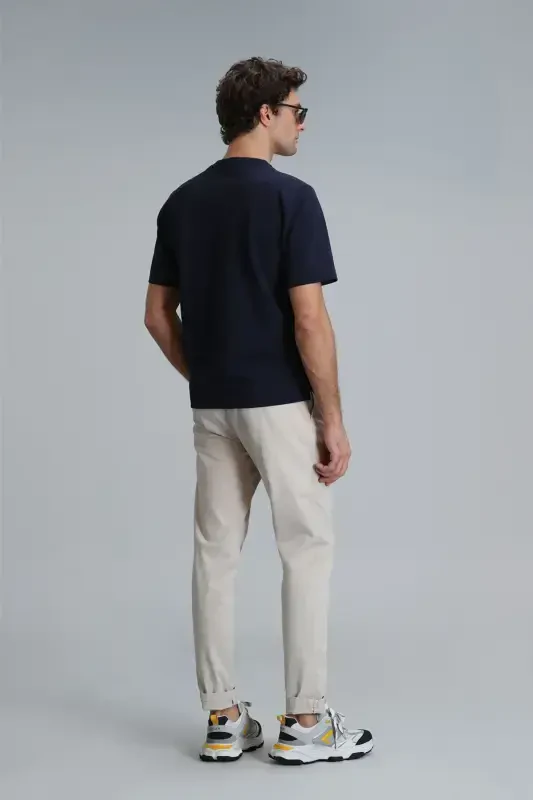 Tom Smart Erkaklar uchun Chino Shimlar Slim Fit Bej - 6