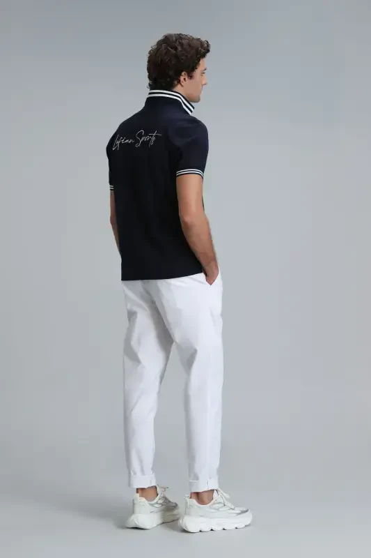 Tom Smart Erkaklar uchun Chino Shimlar Slim Fit Oq - 6