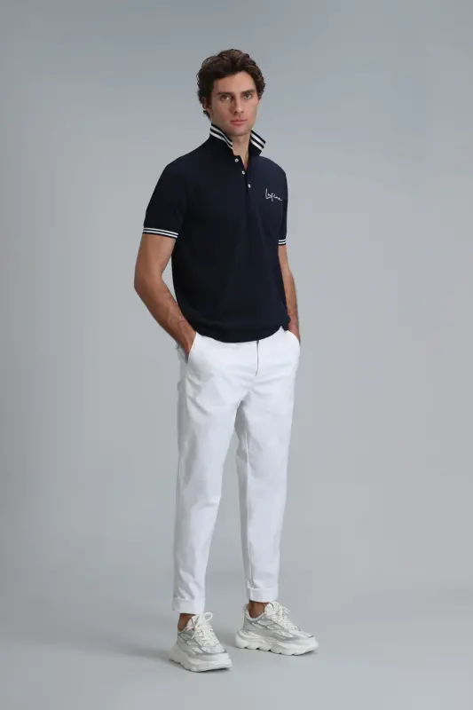 Tom Smart Erkek Chino Pantolon Slim Fit Beyaz - Beyaz - 1