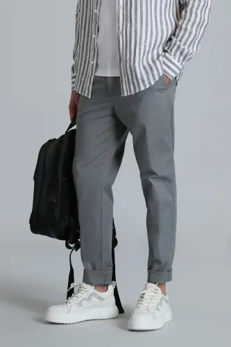 Tom Smart Erkek Chino Pantolon Slim Fit Yeşil - Yeşil - LUFIAN (1)