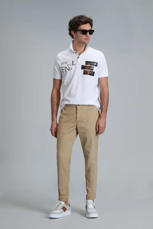 Tom Smart Men's Chino Pants Slim Fit Camel - LUFIAN