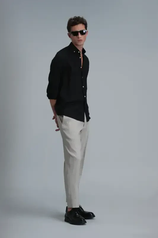 Tomas Smart Men's Chino Pants Comfort Fit Beige - 3