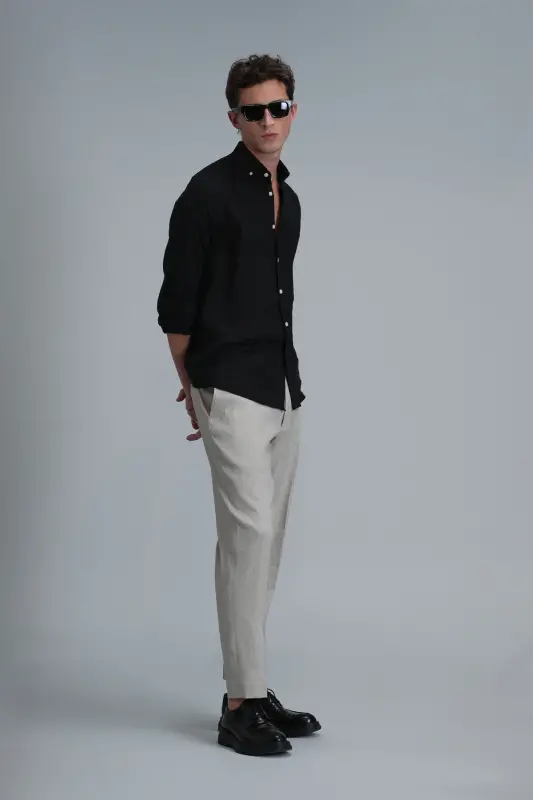 Tomas Smart Men's Chino Pants Comfort Fit Beige - 3