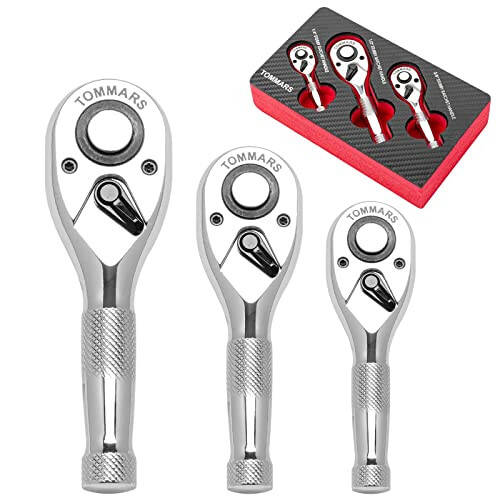 TOMMARS Stubby Ratchet Set, 1/4