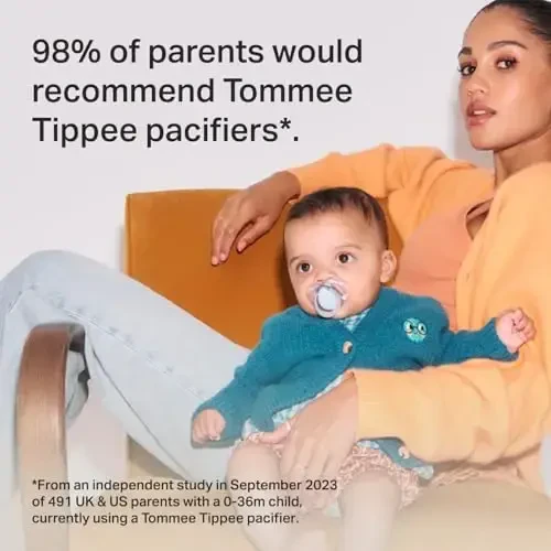 Tommee Tippee Nighttime so‘rg‘ichlari, 6-18 oy, qorong‘ida porlaydigan so‘rg‘ichlarning 6 dona simmetrik silikon qopchali to‘plami - 5