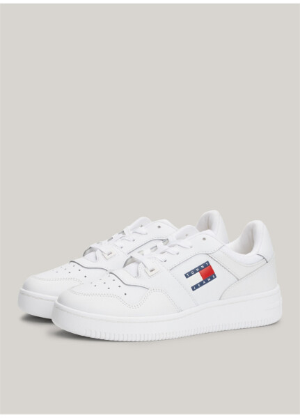 Tommy Hilfiger Белые женские кожаные кроссовки EN0EN02505YBS - 14