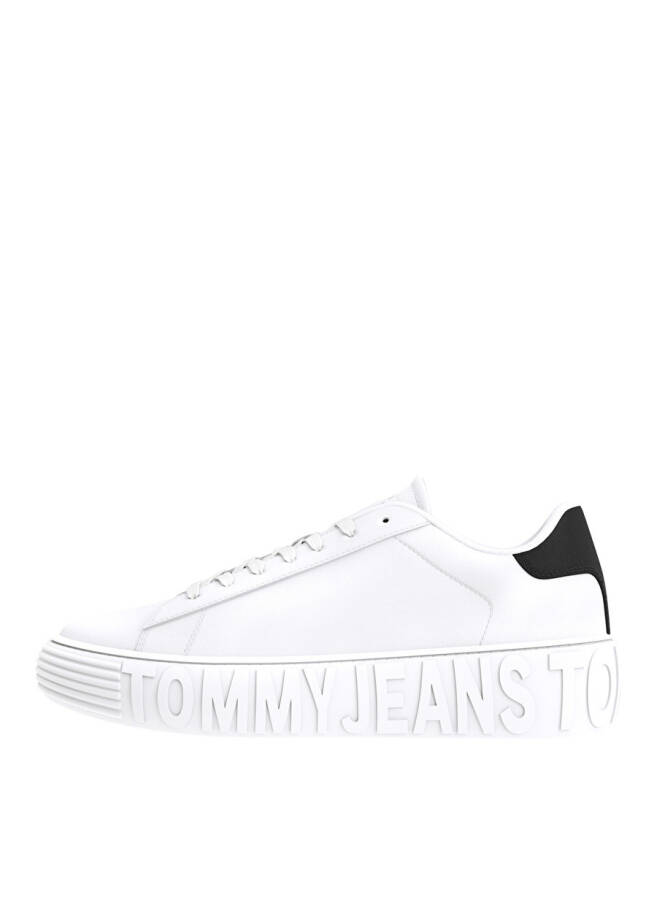 Tommy Hilfiger Beyaz Erkek Deri Sneaker TOMMY JEANS LEATHER OUTSOLE - 1