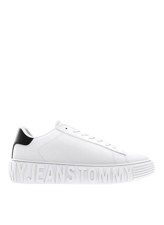 Tommy Hilfiger Beyaz Erkek Deri Sneaker TOMMY JEANS LEATHER OUTSOLE - 2