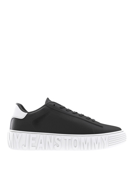 Tommy Hilfiger Black Men's Leather Sneaker, Leather Outsole - 2