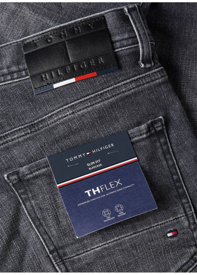 Tommy Hilfiger Erkaklar uchun Oddiy O'tirish To'g'ri Oyoqli Slim Fit Jinsi Shimlari MW0MW33965 - 10