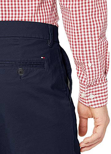 Tommy Hilfiger Erkaklar uchun Slim Fit Elastik Paxta Chino Shimlari - 4