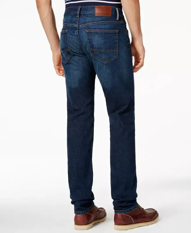 Tommy Hilfiger erkaklar uchun tor bichimli stretch jinsi shimlar - 2