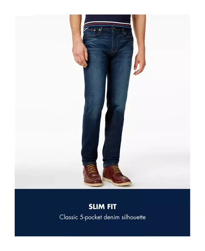 Tommy Hilfiger Men's Slim-Fit Stretch Jeans - 6