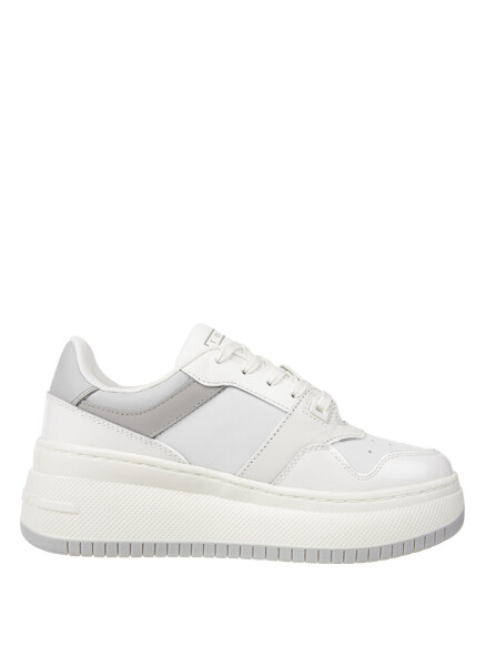 Tommy Hilfiger Grey - White Women's Leather Sneaker EN0EN02523YBL - 7